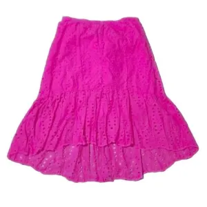 Banana Republic High Low Midi Eyelet Skirt