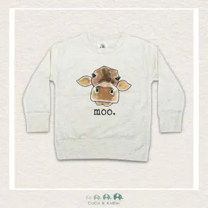 Barefoot Baby "Moo" Cow Crewneck Long Sleeve Shirt