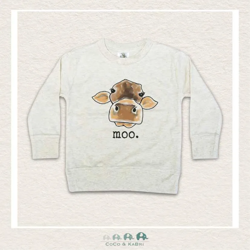 Barefoot Baby "Moo" Cow Crewneck Long Sleeve Shirt