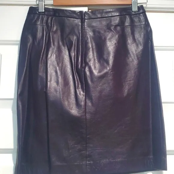 Beautiful Purple 100% Leather Skirt