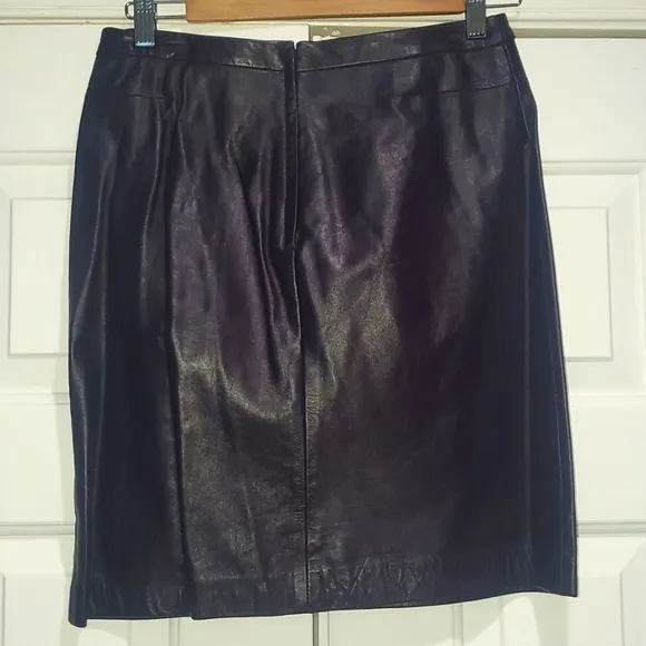 Beautiful Purple 100% Leather Skirt