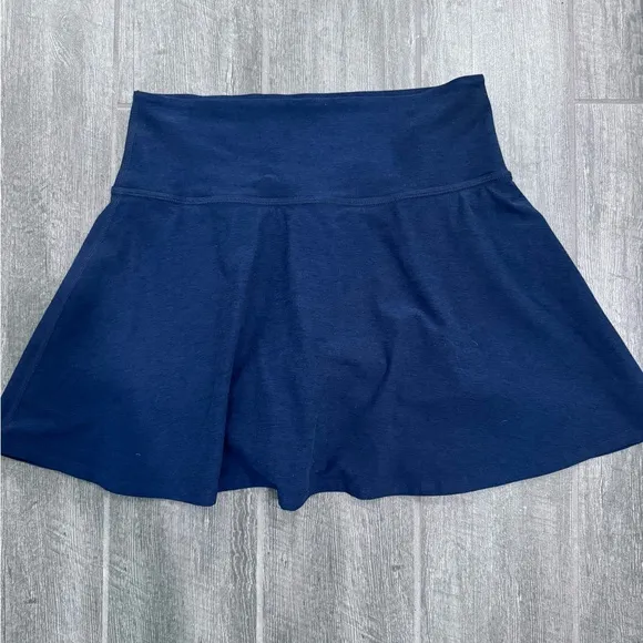 Beyond Yoga Spacedye Move‎ it High Waisted Skirt Size Medium Navy Blue