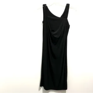 Bisou Bisou Michele Bohbot Black Prom Draped Midi Dress