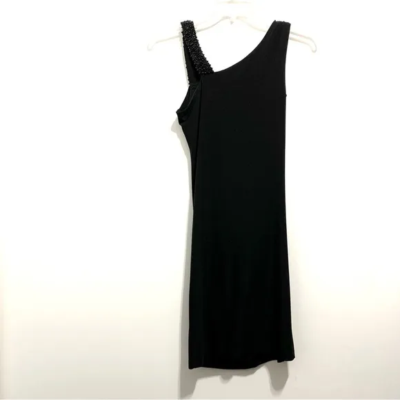 Bisou Bisou Michele Bohbot Black Prom Draped Midi Dress