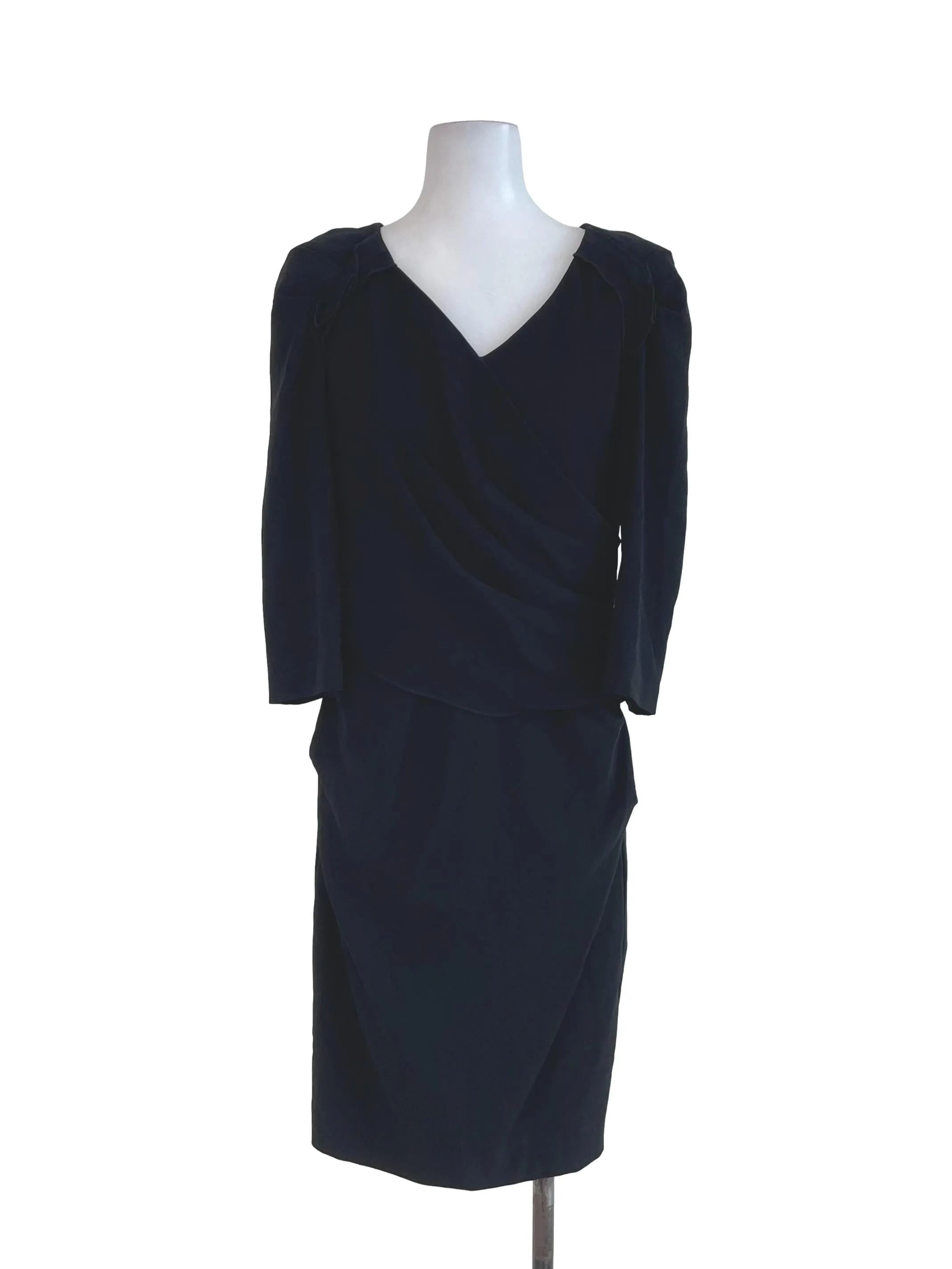 Black Draped Dress