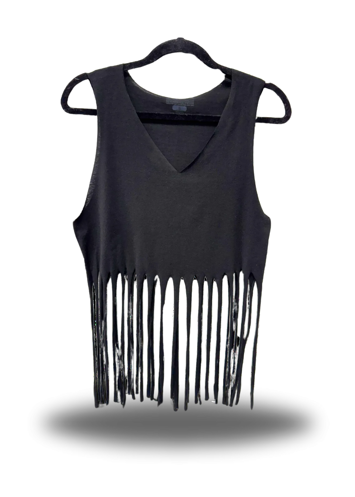 BLACK FLARE CROP TANK TOP - 1.0
