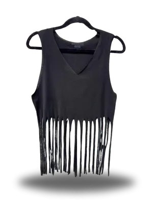 BLACK FLARE CROP TANK TOP - 1.0