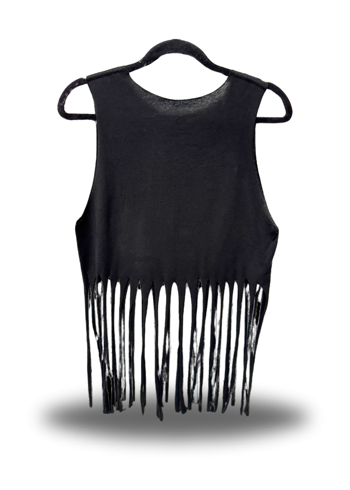 BLACK FLARE CROP TANK TOP - 1.0