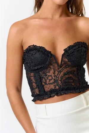 Black Laced Bustier