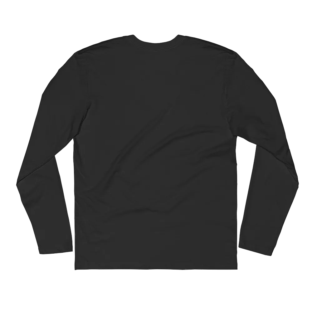 Black Solid Compass Logo Long Sleeve T-Shirt
