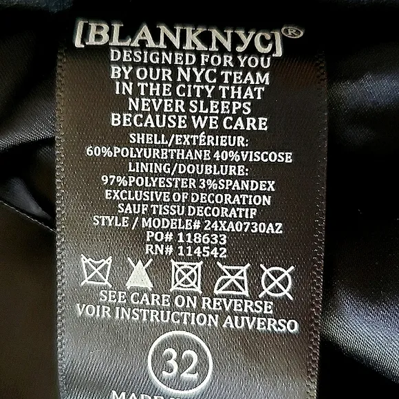 BLANK NYC Spend The Night Lace Up Faux Leather Mini Skirt--Sz 32