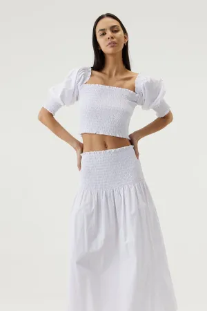 BLUR OUT OFF SHOULDER TOP | WHITE