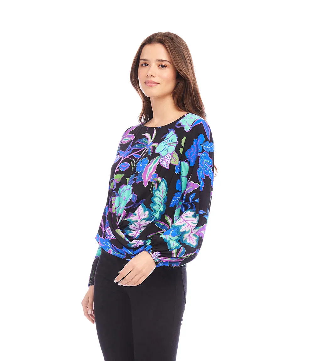 Boatneck Drape Top