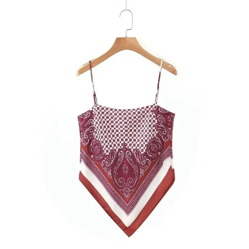 Bordeaux Bandana Top