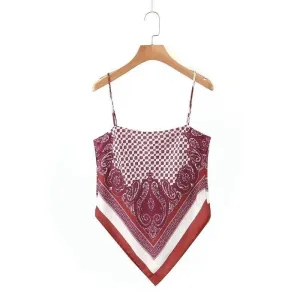 Bordeaux Bandana Top