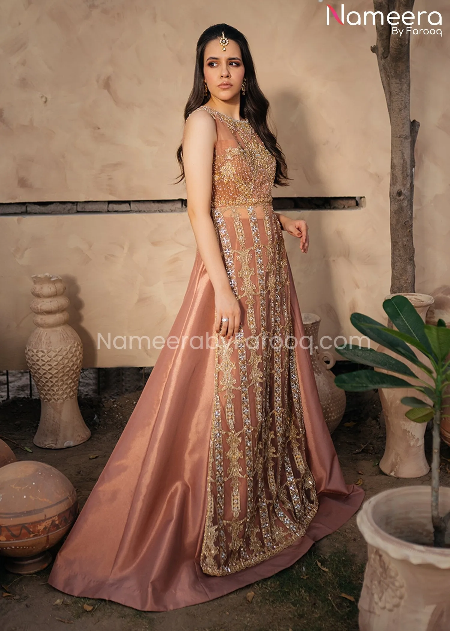 Bridal Pakistani Sharara with Embellished Kameez #BS510