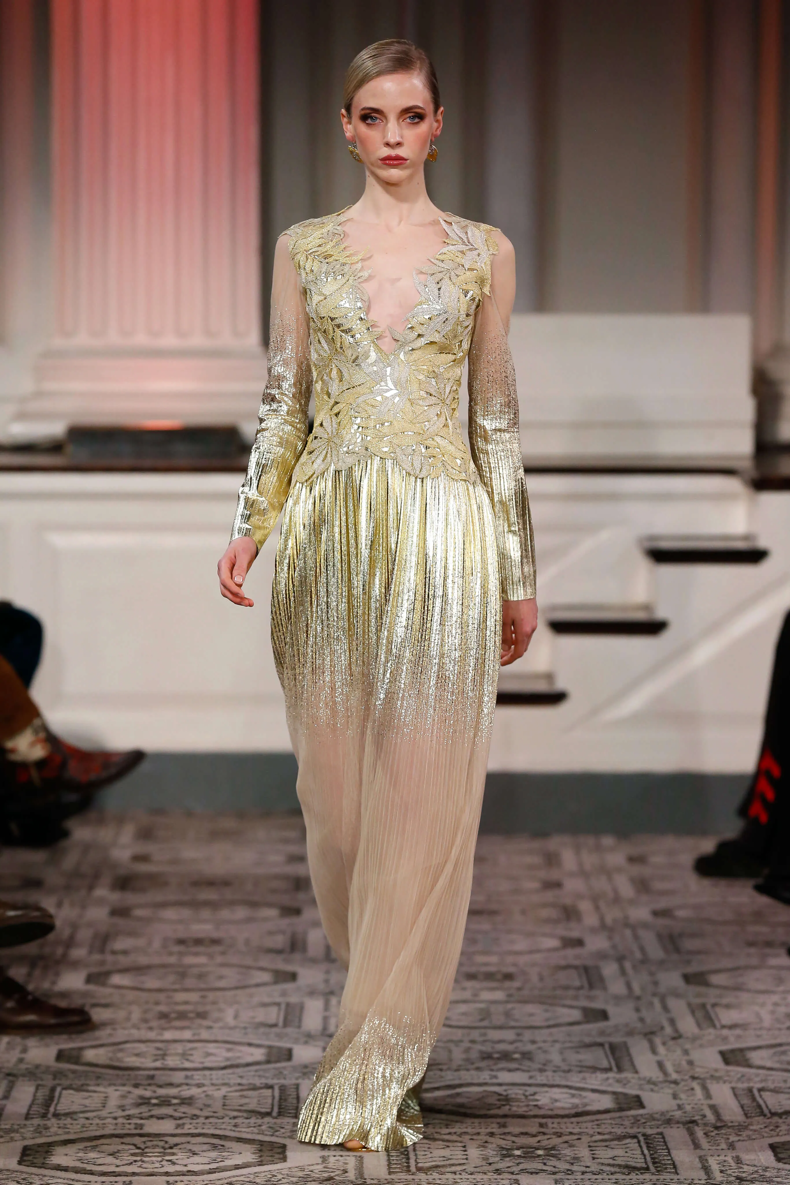 Brocade & Tulle Gown