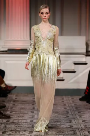 Brocade & Tulle Gown