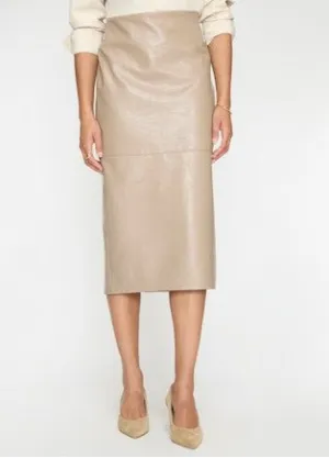Brochu Walker Irene Vegan Leather Skirt - Glossy Taupe