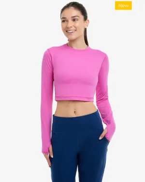 Bubble Gum Everyday Crop Rash Guard by BloqUv