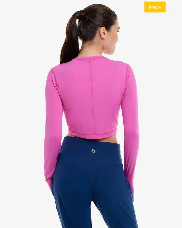 Bubble Gum Everyday Crop Rash Guard by BloqUv
