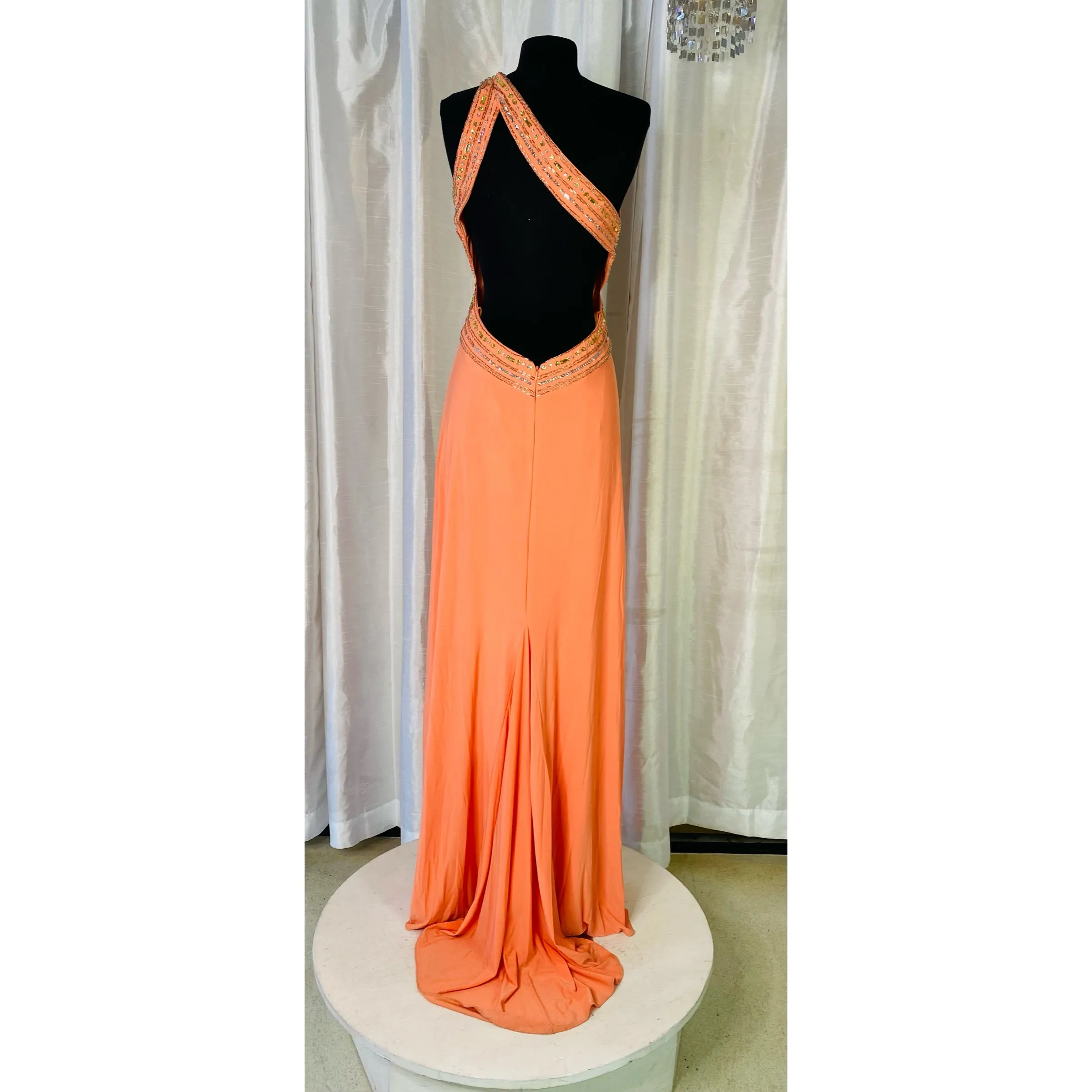 CACHE Long Gown Coral Size 8 NWT