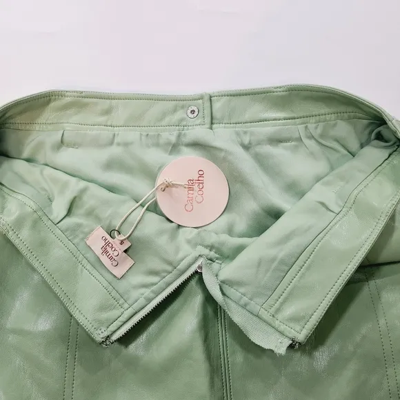 Camila Coelho Rory Mini Skirt in Seafoam Green