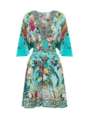 Camilla Short Waisted Dress in Gardens of Queluz