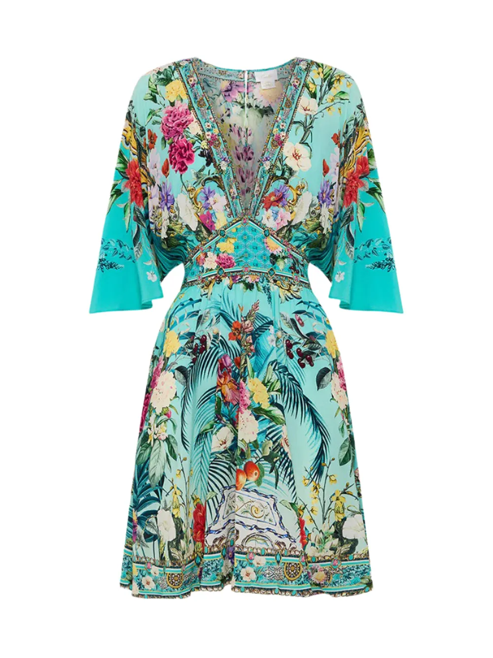 Camilla Short Waisted Dress in Gardens of Queluz