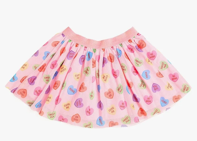 Candy Hearts Valentine's Day Tutu - Kids Dress Up Skirt