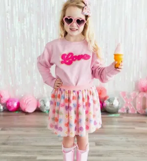 Candy Hearts Valentine's Day Tutu - Kids Dress Up Skirt