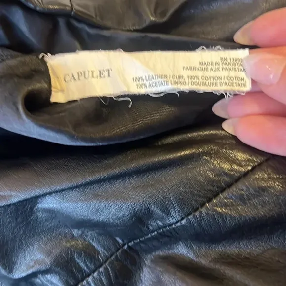 CAPULET 100% Black Leather Zip Up Grunge Goth Lined Mini Skirt