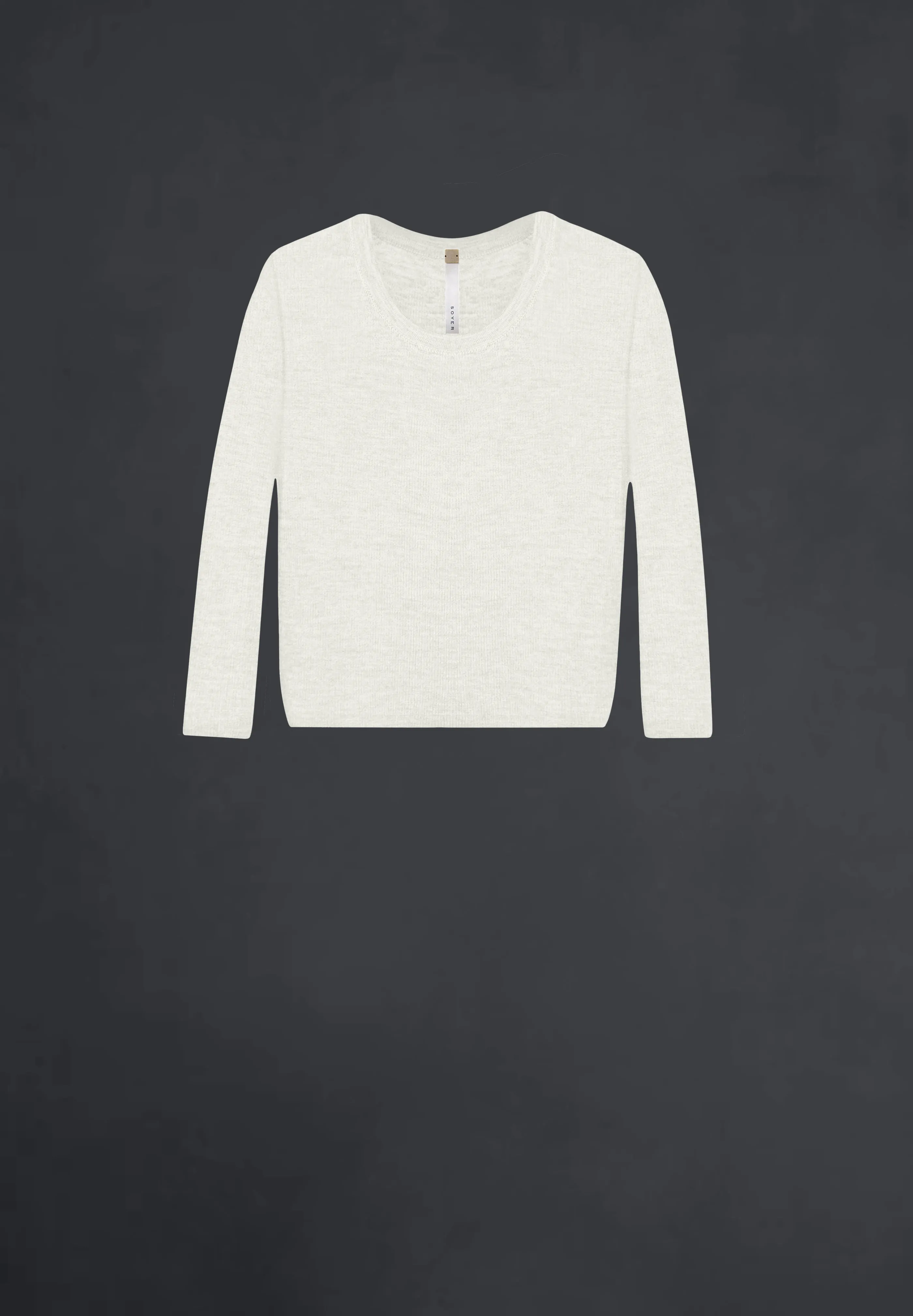 Cashmere Featherweight Crop Top in Ivory
