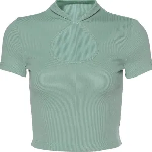 Cheongsam Inspired Green Crop Top SD00694