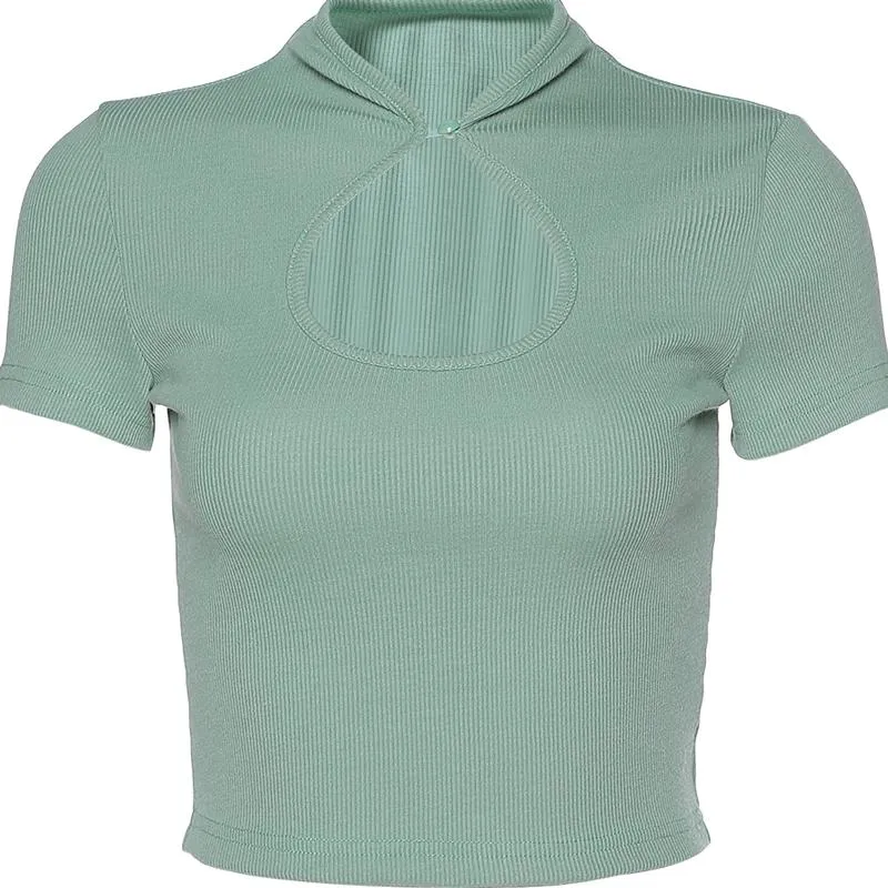 Cheongsam Inspired Green Crop Top SD00694