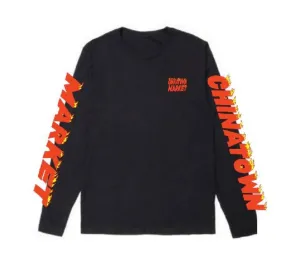 Chinatown Market Flames Long Sleeve (Black)