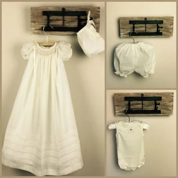 Christening Gown girl, Cotton Baptism Gown, Girls Baptism Dress, Dedication Dress,  Ivory,  Long Christening Gown,  Free Personalization
