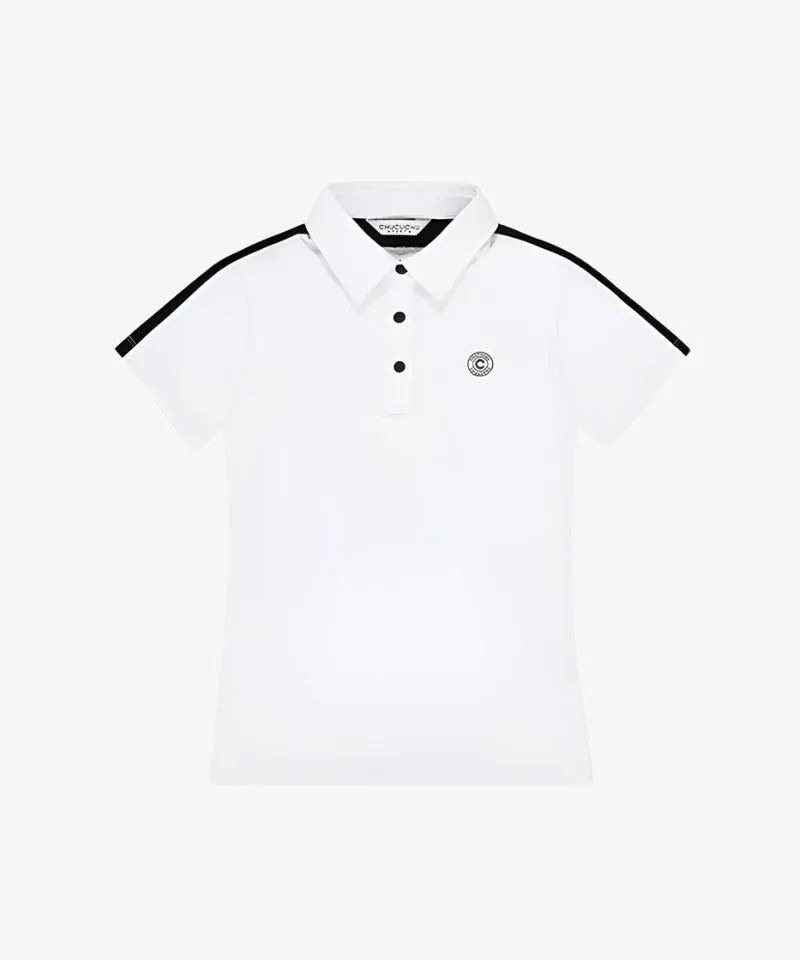 CHUCUCHU Shoulder Line Polo T-Shirt - White