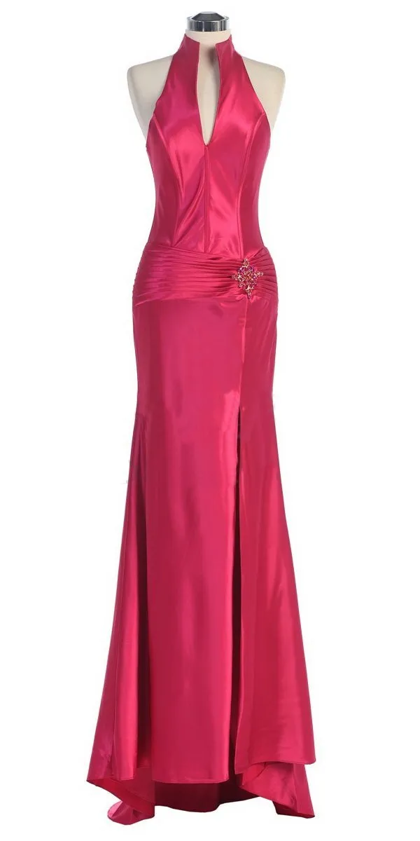 CLEARANCE - Cinderella Divine 7701 Red Collar Halter Dress (Size 2XL)