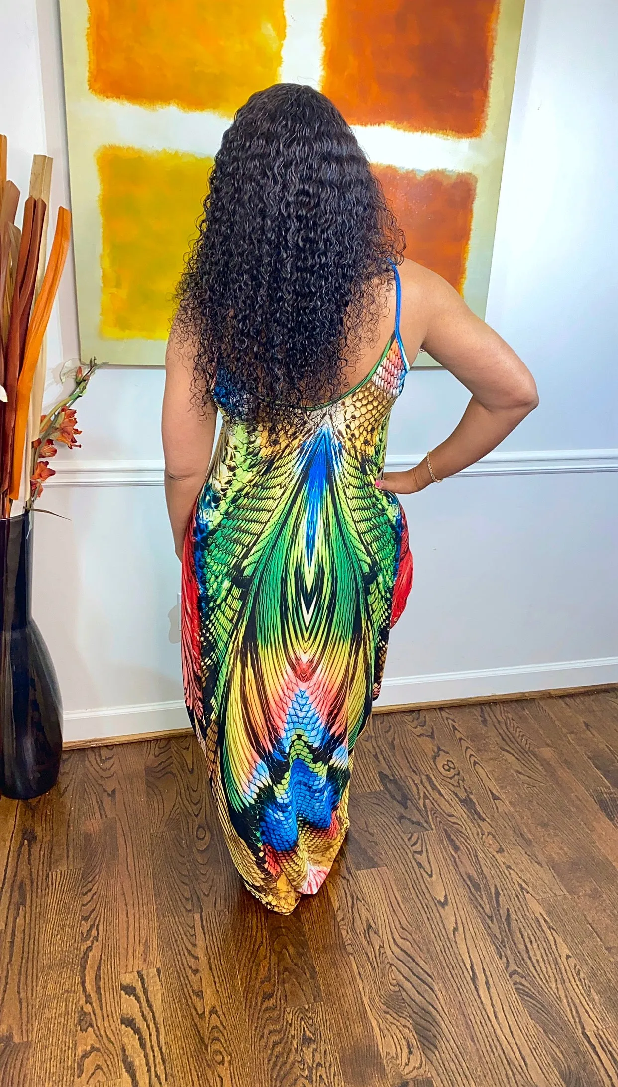 CLEARANCE! Stunning Snakeskin Print Lengthy Maxi Dress with Pockets‼️