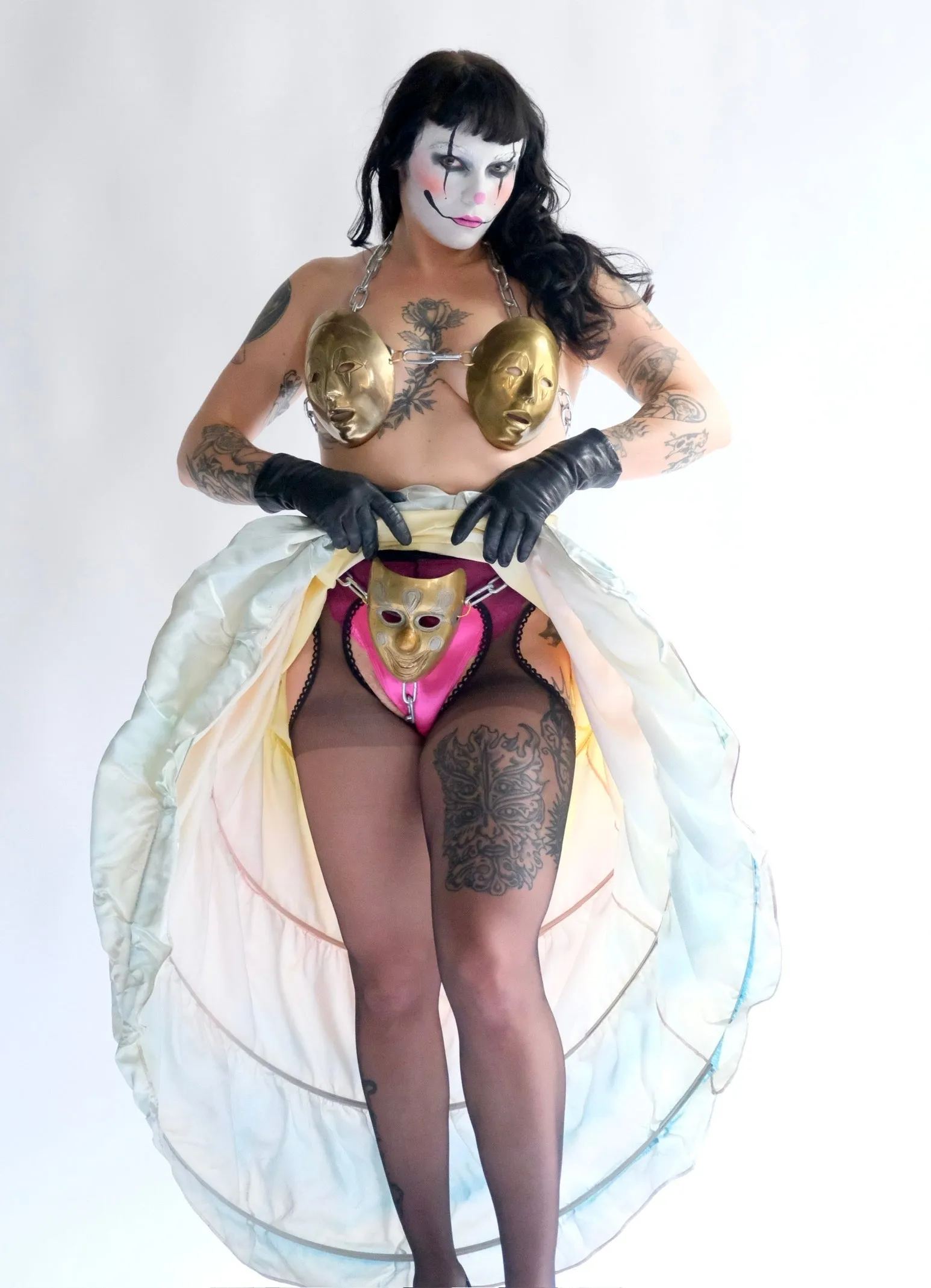 Clown Hand Dyed Pastel Hoop Skirt