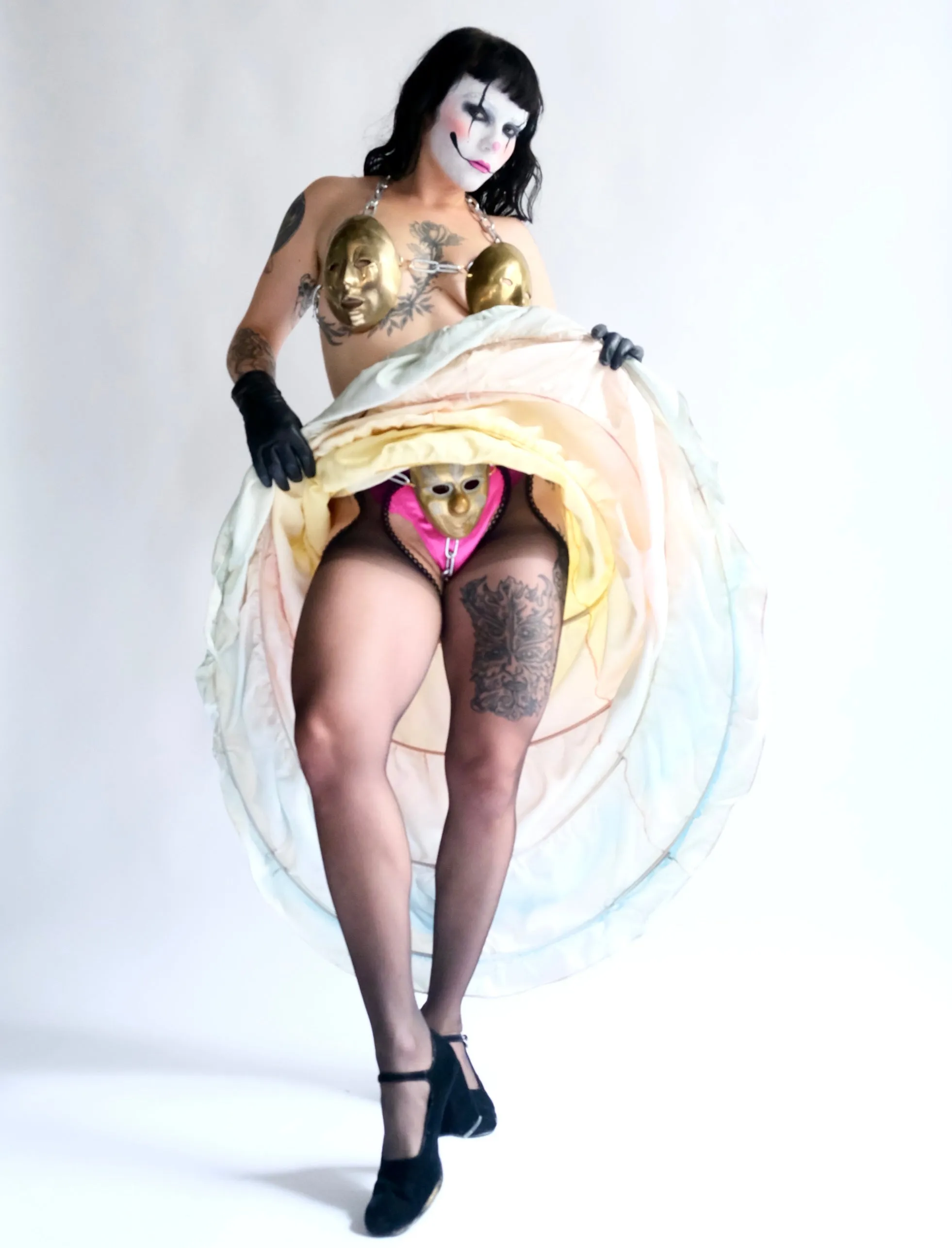 Clown Hand Dyed Pastel Hoop Skirt