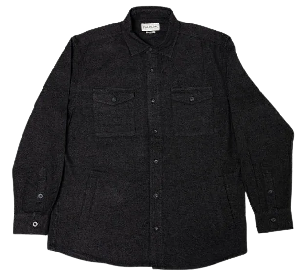 Coastaoro Shacketo Long Sleeve Shirt Jacket - Charcoal