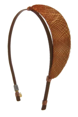 COLETTE MALOUF CRESCENT Burned Gold Metal Net Headband
