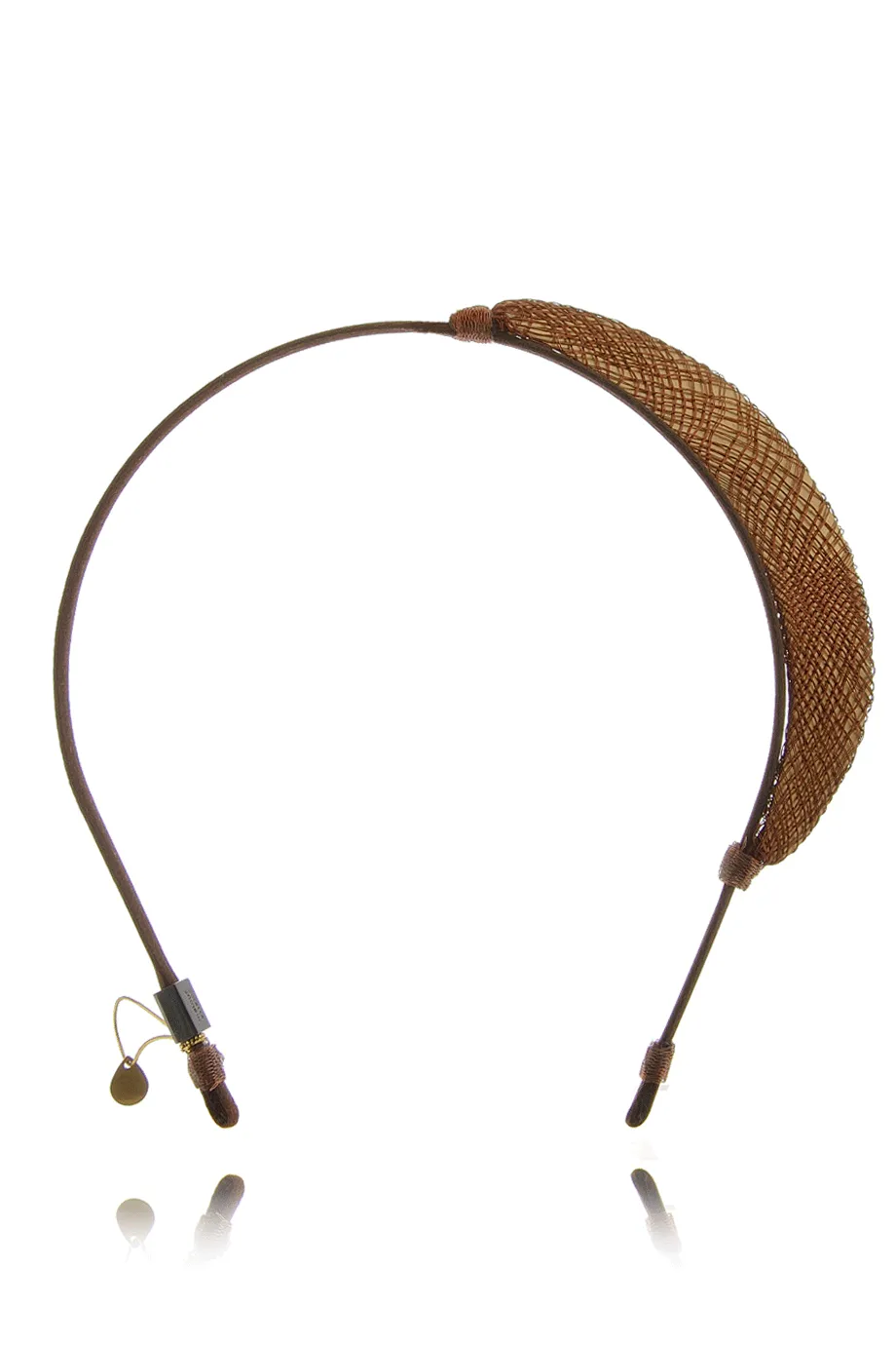 COLETTE MALOUF CRESCENT Burned Gold Metal Net Headband