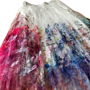 Colorful Explosion - Hand-Painted Skirt
