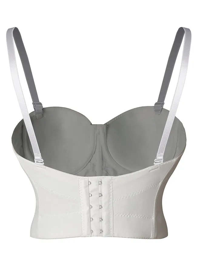 Colorful Rhinestone Push Up Clubwear Bustier Crop Top Bra