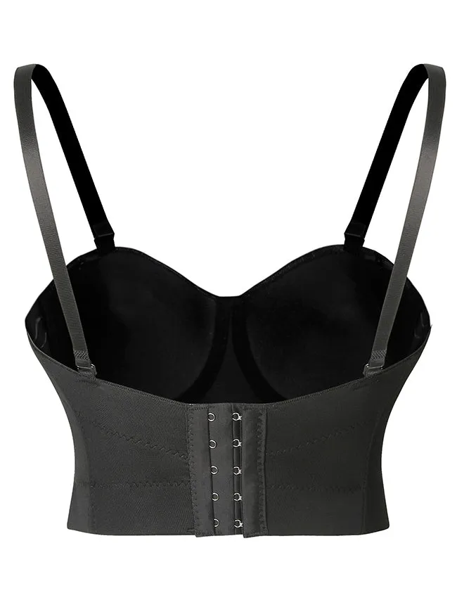 Colorful Rhinestone Push Up Clubwear Bustier Crop Top Bra
