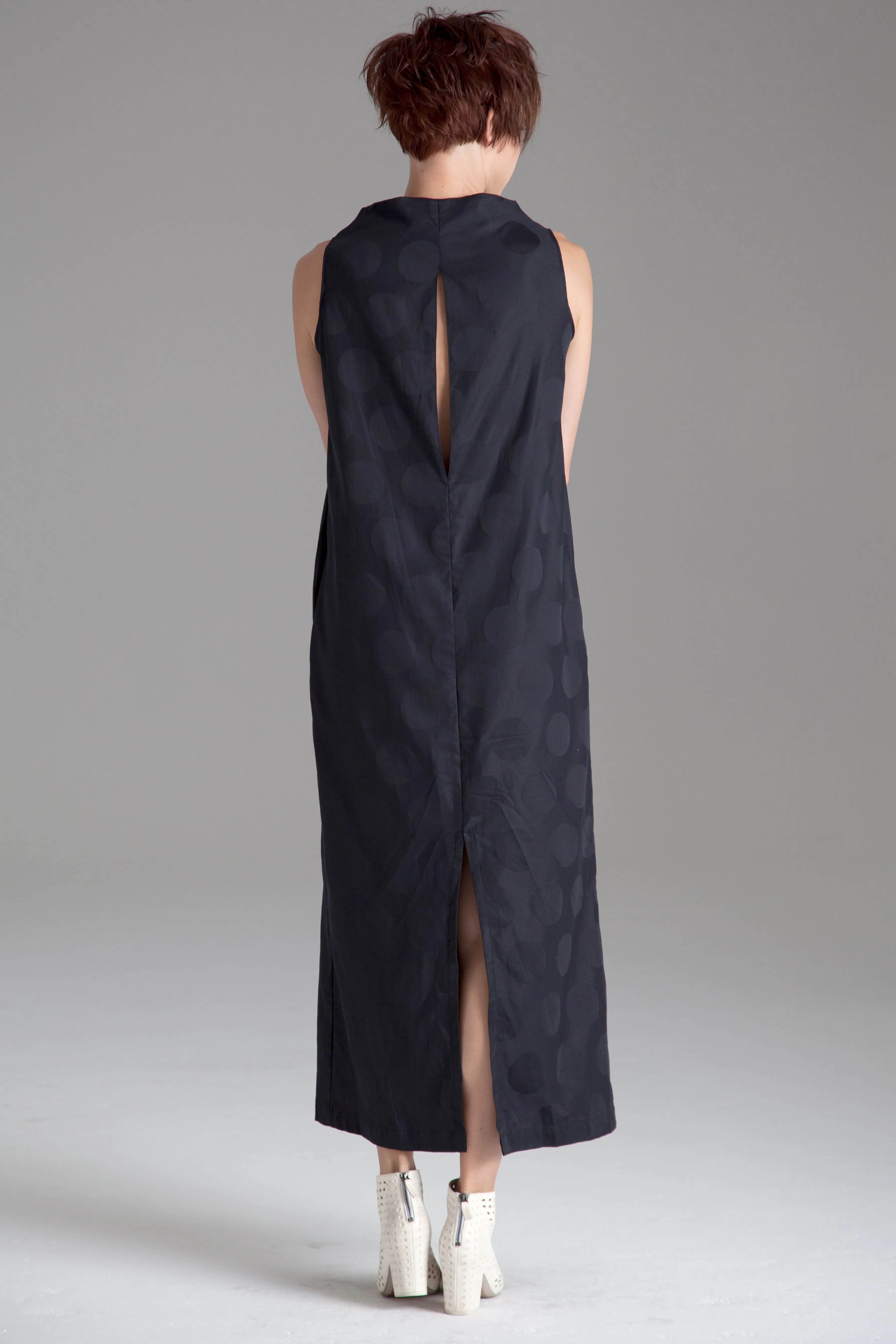 Cotton Jacquard Column Dress