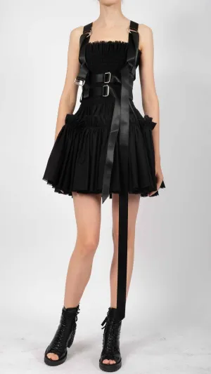 Cotton Mini Dress with Ruffles